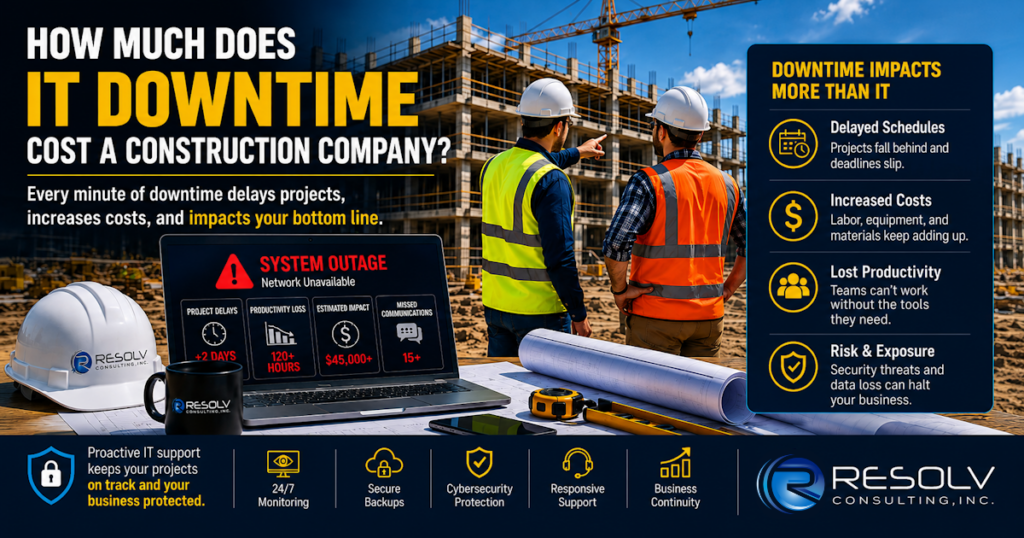 How Much Does IT Downtime Cost a Construction Company? The Hidden Cost of Technology Failures